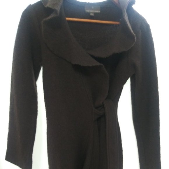 Fenn Wright Manson Brown Wrap Jacket size small - Picture 2 of 5